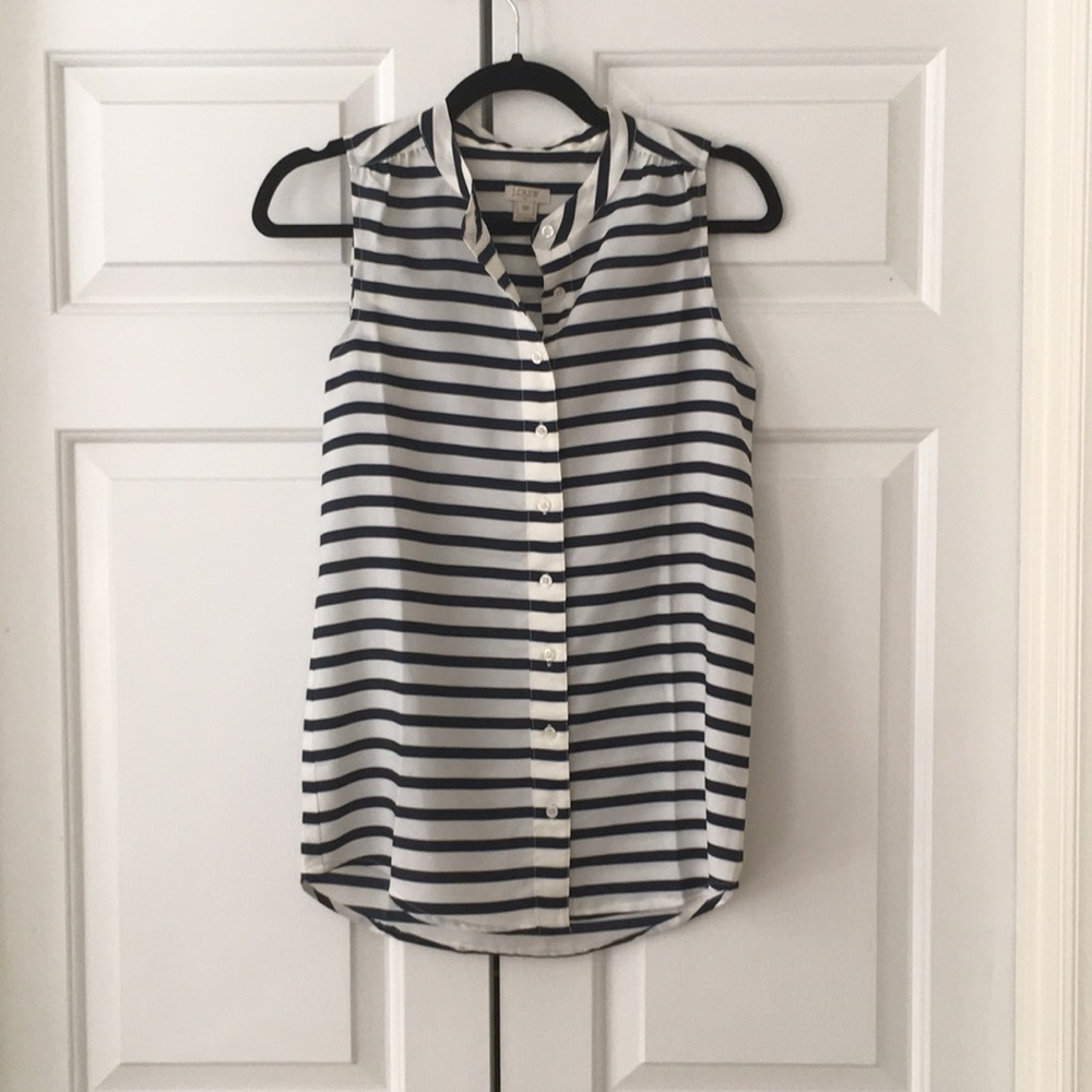 J crew striped blouse